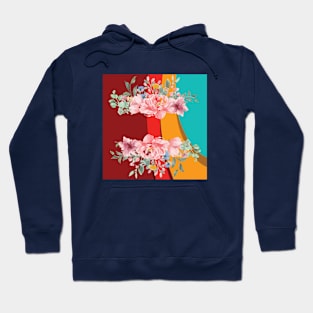 A touch of flowers among the colors of the rainbow Hoodie